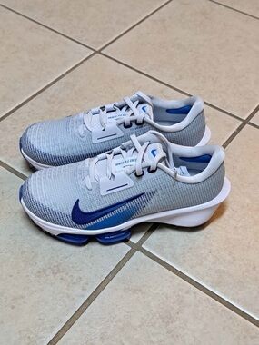 Nike Air Zoom Infinity Tour 2 Golf Shoes - Football Grey/Deep Royal Blue